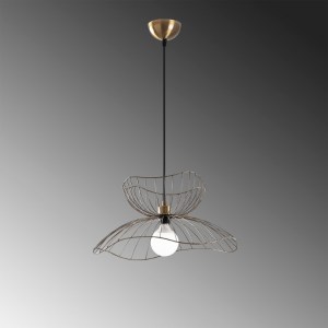 meg-GP052-0138,2-1 ΦΩΤΙΣΤΙΚΟ ΟΡΟΦΗΣ FARAC MEGAPAP E27 ΜΕΤΑΛΛΙΚΟ ΜΟΝΟΦΩΤΟ ΧΡΩΜΑ ΧΡΥΣΟ VINTAGE Ø50X31/111ΕΚ.