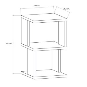 meg-GP052-0149,1-4 ΚΟΜΟΔΙΝΟ CARTER MEGAPAP ΧΡΩΜΑ ΑΝΘΡΑΚΙ 29,6X29,6X49,4ΕΚ.