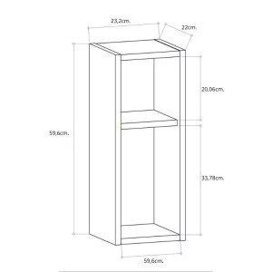 meg-GP052-0158,1-4 ΚΟΜΟΔΙΝΟ ΕΠΙΤΟΙΧΙΟ SAULT MEGAPAP ΧΡΩΜΑ ΑΝΘΡΑΚΙ 23,2X22X59,6ΕΚ.