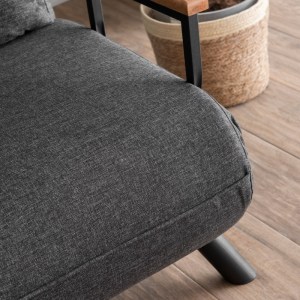 meg-GP052-0163,1-4 ΚΑΝΑΠΕΣ - ΚΡΕΒΑΤΙ SANDO MEGAPAP ΔΙΘΕΣΙΟΣ ΥΦΑΣΜΑΤΙΝΟΣ ΧΡΩΜΑ ΑΝΘΡΑΚΙ 133X78X78ΕΚ.