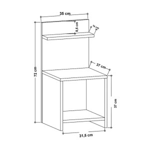 meg-GP052-0212,3-4 ΚΟΜΟΔΙΝΟ ULMAN MEGAPAP ΧΡΩΜΑ ΛΕΥΚΟ 35X37X72ΕΚ.
