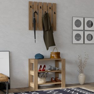 meg-GP052-0218,2-0 ΕΠΙΠΛΟ ΕΙΣΟΔΟΥ FRIENDS MEGAPAP ΧΡΩΜΑ ΚΑΡΥΔΙ 69,8X33,6X60ΕΚ.