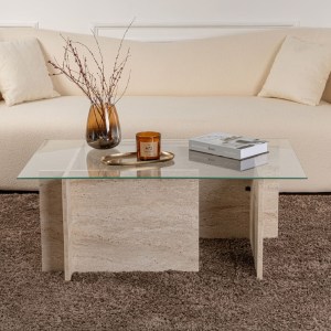 meg-GP052-0221,2-2 ΤΡΑΠΕΖΑΚΙ ΣΑΛΟΝΙΟΥ VETRINO MEGAPAP ΓΥΑΛΙΝΟ ΧΡΩΜΑ TRAVERTINE 105X65X40ΕΚ.