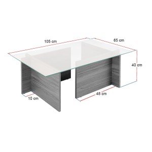 meg-GP052-0221,2-6 ΤΡΑΠΕΖΑΚΙ ΣΑΛΟΝΙΟΥ VETRINO MEGAPAP ΓΥΑΛΙΝΟ ΧΡΩΜΑ TRAVERTINE 105X65X40ΕΚ.