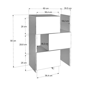 meg-GP052-0226,1-5 ΝΤΟΥΛΑΠΙ ΚΟΥΖΙΝΑΣ - ΜΠΑΝΙΟΥ ANNA MEGAPAP ΧΡΩΜΑ ΛΕΥΚΟ 65X31,5X89,8ΕΚ.