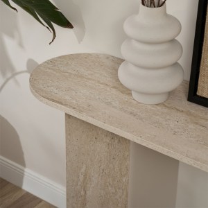 meg-GP052-0228,1-3 ΚΟΝΣΟΛΑ SIRA MEGAPAP ΧΡΩΜΑ TRAVERTINE 150X35X75ΕΚ.