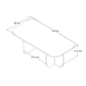 meg-GP052-0232,2-4 ΤΡΑΠΕΖΑΚΙ ΣΑΛΟΝΙΟΥ BECAJ MEGAPAP ΧΡΩΜΑ ΚΑΡΥΔΙ 120X60X41,4ΕΚ.
