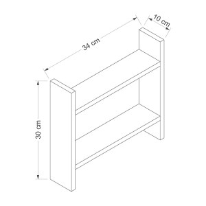 meg-GP052-0235,1-3 ΡΑΦΙΕΡΑ ΚΟΥΖΙΝΑΣ DENVER MEGAPAP ΧΡΩΜΑ ΑΝΘΡΑΚΙ 34X10X30ΕΚ.