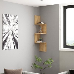 meg-GP052-0236,2-2 ΡΑΦΙΕΡΑ ΤΟΙΧΟΥ ZIKZAK MEGAPAP ΧΡΩΜΑ SAPPHIRE OAK 25X25X105,4ΕΚ.