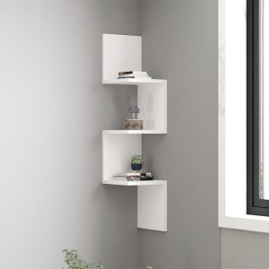 meg-GP052-0236,3-0 ΡΑΦΙΕΡΑ ΤΟΙΧΟΥ ZIKZAK MEGAPAP ΧΡΩΜΑ ΛΕΥΚΟ 25X25X105,4ΕΚ.