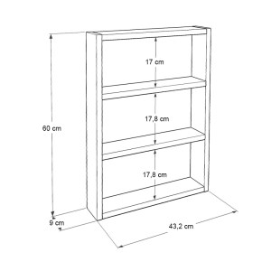 meg-GP052-0237,3-3 ΡΑΦΙΕΡΑ ΤΟΙΧΟΥ PRENA MEGAPAP ΧΡΩΜΑ ΛΕΥΚΟ 43,2X9X60ΕΚ.