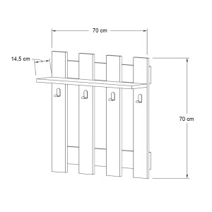 meg-GP052-0238,2-2 ΚΡΕΜΑΣΤΡΑ ΤΟΙΧΟΥ CARINA MEGAPAP ΧΡΩΜΑ ΚΑΡΥΔΙ 70X18X70ΕΚ.