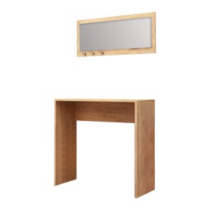meg-GP052-0241,1-2 ΚΟΝΣΟΛΑ ΜΕ ΚΑΘΡΕΠΤΗ COSENZA MEGAPAP ΧΡΩΜΑ OAK 80X30X82ΕΚ.