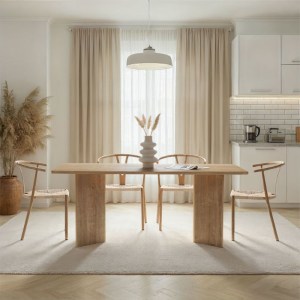 meg-GP052-0243,1-1 ΤΡΑΠΕΖΙ LINZA MEGAPAP ΧΡΩΜΑ HONEY OAK 180X90X75ΕΚ.