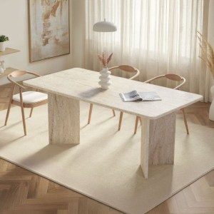 meg-GP052-0243,3-0 ΤΡΑΠΕΖΙ LINZA MEGAPAP ΧΡΩΜΑ TRAVERTINE 180X90X75ΕΚ.