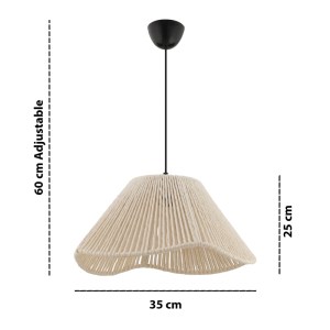 meg-GP052-0245,2-2 ΦΩΤΙΣΤΙΚΟ ΟΡΟΦΗΣ SUKNE MEGAPAP E27 ΓΙΟΥΤΑ ΜΟΝΟΦΩΤΟ ΧΡΩΜΑ ΕΚΡΟΥ Ø35X60ΕΚ.
