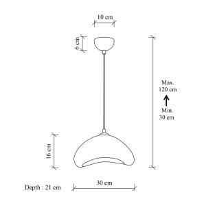 meg-GP052-0249,1-4 ΦΩΤΙΣΤΙΚΟ ΟΡΟΦΗΣ LUNA MEGAPAP E27 FIBERGLASS ΜΟΝΟΦΩΤΟ ΧΡΩΜΑ ΛΕΥΚΟ 30X21X120ΕΚ.