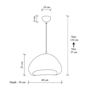 meg-GP052-0252,1-4 ΦΩΤΙΣΤΙΚΟ ΟΡΟΦΗΣ NUA MEGAPAP E27 FIBERGLASS ΜΟΝΟΦΩΤΟ ΧΡΩΜΑ ΛΕΥΚΟ 40X38X120ΕΚ.
