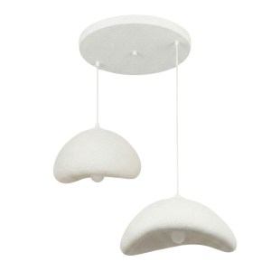 meg-GP052-0256,1-3 ΦΩΤΙΣΤΙΚΟ ΟΡΟΦΗΣ LUNA MEGAPAP E27 FIBERGLASS ΔΙΦΩΤΟ ΧΡΩΜΑ ΛΕΥΚΟ Ø70X115ΕΚ.