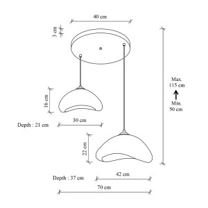 meg-GP052-0256,1-4 ΦΩΤΙΣΤΙΚΟ ΟΡΟΦΗΣ LUNA MEGAPAP E27 FIBERGLASS ΔΙΦΩΤΟ ΧΡΩΜΑ ΛΕΥΚΟ Ø70X115ΕΚ.