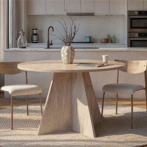meg-GP052-0270,2-0 ΤΡΑΠΕΖΙ VIRELA MEGAPAP ΧΡΩΜΑ TRAVERTINE Ø120X75ΕΚ.