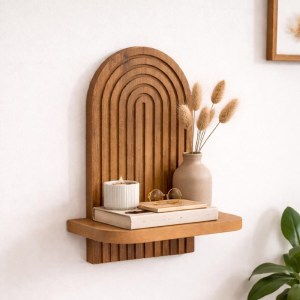 meg-GP052-0275,1-0 ΡΑΦΙΕΡΑ ΤΟΙΧΟΥ ARTWILL MEGAPAP MDF ΧΡΩΜΑ OAK 26X13X35ΕΚ.