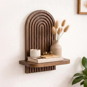 meg-GP052-0275,2-0 ΡΑΦΙΕΡΑ ΤΟΙΧΟΥ ARTWILL MEGAPAP MDF ΧΡΩΜΑ WENGE 26X13X35ΕΚ.