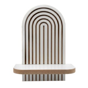meg-GP052-0275,3-3 ΡΑΦΙΕΡΑ ΤΟΙΧΟΥ ARTWILL MEGAPAP MDF ΧΡΩΜΑ ΛΕΥΚΟ - OAK 26X13X35ΕΚ.
