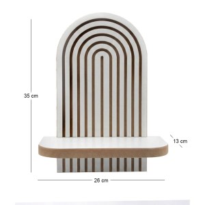 meg-GP052-0275,3-4 ΡΑΦΙΕΡΑ ΤΟΙΧΟΥ ARTWILL MEGAPAP MDF ΧΡΩΜΑ ΛΕΥΚΟ - OAK 26X13X35ΕΚ.