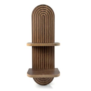 meg-GP052-0276,2-3 ΡΑΦΙΕΡΑ ΤΟΙΧΟΥ ARTWILL MEGAPAP MDF ΧΡΩΜΑ WENGE 26X13X70ΕΚ.
