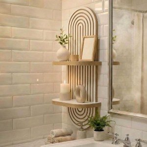 meg-GP052-0276,3-2 ΡΑΦΙΕΡΑ ΤΟΙΧΟΥ ARTWILL MEGAPAP MDF ΧΡΩΜΑ ΛΕΥΚΟ - OAK 26X13X70ΕΚ.