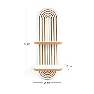 meg-GP052-0276,3-4 ΡΑΦΙΕΡΑ ΤΟΙΧΟΥ ARTWILL MEGAPAP MDF ΧΡΩΜΑ ΛΕΥΚΟ - OAK 26X13X70ΕΚ.