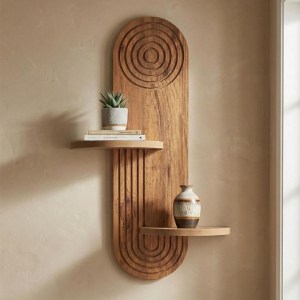 meg-GP052-0277,1-0 ΡΑΦΙΕΡΑ ΤΟΙΧΟΥ ARTWILL MEGAPAP MDF ΧΡΩΜΑ OAK 46X13X70ΕΚ.