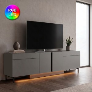 meg-GP052-0278,1-0 ΕΠΙΠΛΟ ΤΗΛΕΟΡΑΣΗΣ ARLEN MEGAPAP ΜΕ LED RGB ΧΡΩΜΑ ΑΝΘΡΑΚΙ 180X32X50ΕΚ.