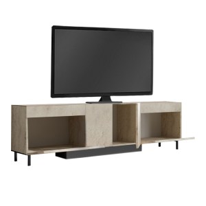 meg-GP052-0278,2-3 ΕΠΙΠΛΟ ΤΗΛΕΟΡΑΣΗΣ ARLEN MEGAPAP ΜΕ LED RGB ΧΡΩΜΑ TRAVERTINE 180X32X50ΕΚ.