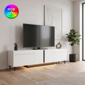 meg-GP052-0278,3-0 ΕΠΙΠΛΟ ΤΗΛΕΟΡΑΣΗΣ ARLEN MEGAPAP ΜΕ LED RGB ΧΡΩΜΑ ΛΕΥΚΟ 180X32X50ΕΚ.