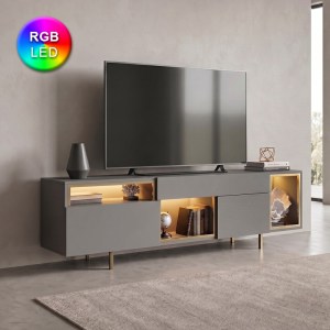 meg-GP052-0279,1-0 ΕΠΙΠΛΟ ΤΗΛΕΟΡΑΣΗΣ NORM MEGAPAP ΜΕ LED RGB ΧΡΩΜΑ ΑΝΘΡΑΚΙ - ΧΡΥΣΟ 180X32X55ΕΚ.