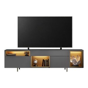 meg-GP052-0279,1-3 ΕΠΙΠΛΟ ΤΗΛΕΟΡΑΣΗΣ NORM MEGAPAP ΜΕ LED RGB ΧΡΩΜΑ ΑΝΘΡΑΚΙ - ΧΡΥΣΟ 180X32X55ΕΚ.