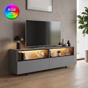 meg-GP052-0280,1-0 ΕΠΙΠΛΟ ΤΗΛΕΟΡΑΣΗΣ ECO MEGAPAP ΜΕ LED RGB ΧΡΩΜΑ ΑΝΘΡΑΚΙ 180X32X67ΕΚ.