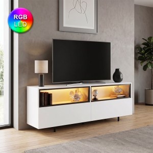 meg-GP052-0280,3-0 ΕΠΙΠΛΟ ΤΗΛΕΟΡΑΣΗΣ ECO MEGAPAP ΜΕ LED RGB ΧΡΩΜΑ ΛΕΥΚΟ 180X32X67ΕΚ.