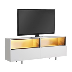 meg-GP052-0280,3-5 ΕΠΙΠΛΟ ΤΗΛΕΟΡΑΣΗΣ ECO MEGAPAP ΜΕ LED RGB ΧΡΩΜΑ ΛΕΥΚΟ 180X32X67ΕΚ.