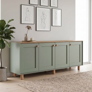 meg-GP052-0285,2-0 ΜΠΟΥΦΕΣ BOHEMIAN MEGAPAP ΧΡΩΜΑ ΠΡΑΣΙΝΟ - ΦΥΣΙΚΟ ΟΞΙΑΣ 180X40X75ΕΚ.