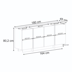 meg-GP052-0289,1-8 ΜΠΟΥΦΕΣ DORMA MEGAPAP ΧΡΩΜΑ ΚΑΡΥΔΙ 180X45X80,2ΕΚ.