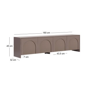 meg-GP052-0290,1-8 ΕΠΙΠΛΟ ΤΗΛΕΟΡΑΣΗΣ AURELIA MEGAPAP ΧΡΩΜΑ ΜΟΚΑ 180X32X45ΕΚ.