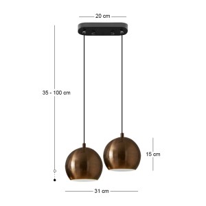 meg-GP052-0295,1-2 ΦΩΤΙΣΤΙΚΟ ΟΡΟΦΗΣ ORBIT MEGAPAP E27 ΜΕΤΑΛΛΙΚΟ ΔΙΦΩΤΟ ΧΡΩΜΑ ΧΡΥΣΟ ANTIQUE Ø31X35/100ΕΚ.