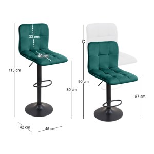 meg-GP057-0002,8-8 ΣΚΑΜΠΟ ΜΠΑΡ CARMELO MEGAPAP ΜΕ ΡΥΘΜΙΖΟΜΕΝΟ ΥΨΟΣ ΒΕΛΟΥΔΟ ΚΥΠΑΡΙΣΣΙ - ΒΑΣΗ ΜΑΥΡΟ ΜΑΤ 45X42X90/113ΕΚ.