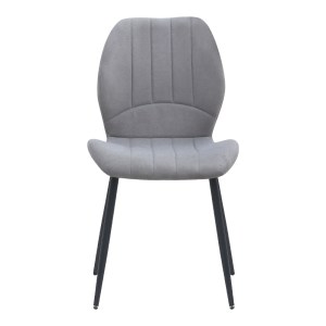 meg-GP057-0004,2-4 ΚΑΡΕΚΛΑ ΤΡΑΠΕΖΑΡΙΑΣ VALENA MEGAPAP ELEPHANT GREY ΥΦΑΣΜΑ - ΜΕΤΑΛΛΙΚΟ ΜΑΥΡΟ ΠΟΔΙ 48X58X87ΕΚ.