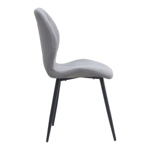 meg-GP057-0004,2-5 ΚΑΡΕΚΛΑ ΤΡΑΠΕΖΑΡΙΑΣ VALENA MEGAPAP ELEPHANT GREY ΥΦΑΣΜΑ - ΜΕΤΑΛΛΙΚΟ ΜΑΥΡΟ ΠΟΔΙ 48X58X87ΕΚ.