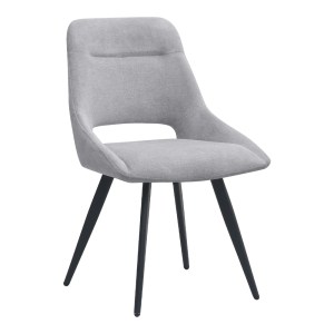 meg-GP057-0006,2-0 ΚΑΡΕΚΛΑ ΤΡΑΠΕΖΑΡΙΑΣ FIRENZE MEGAPAP ΓΚΡΙ ΥΦΑΣΜΑ - ΜΕΤΑΛΛΙΚΟ ΜΑΥΡΟ ΠΟΔΙ 51X60X81ΕΚ.