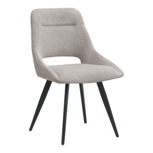 meg-GP057-0006,3-0 ΚΑΡΕΚΛΑ ΤΡΑΠΕΖΑΡΙΑΣ FIRENZE MEGAPAP ΜΠΕΖ ΥΦΑΣΜΑ - ΜΕΤΑΛΛΙΚΟ ΜΑΥΡΟ ΠΟΔΙ 51X60X81ΕΚ.